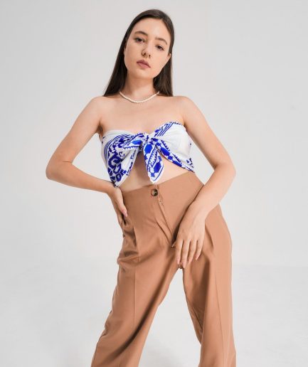 Eşarfă Albastru-Histria Pătrată