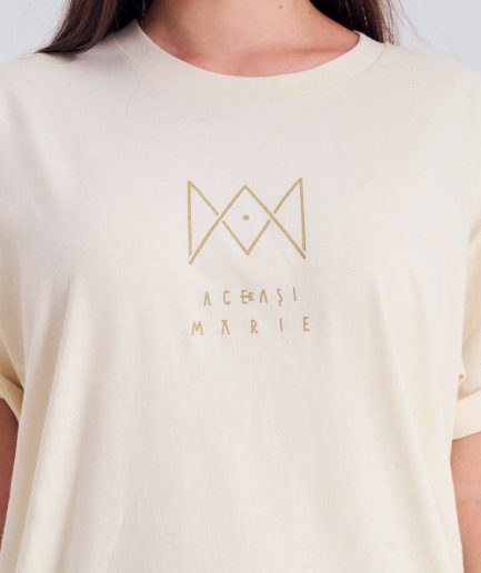Tricou Aceeaşi Mărie Logo Crem