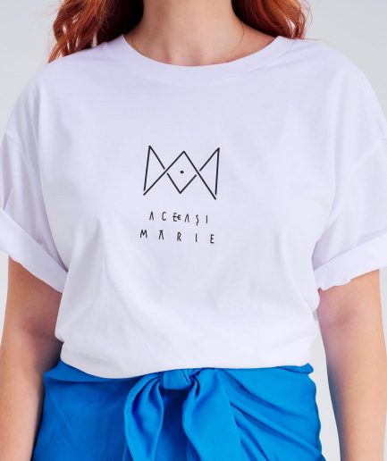 Tricou Aceeaşi Mărie Logo Alb