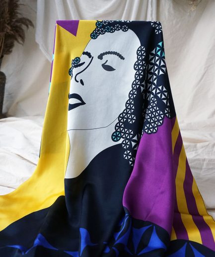 Eşarfă „Pasărea măiastră” Multicoloră - 68 cm