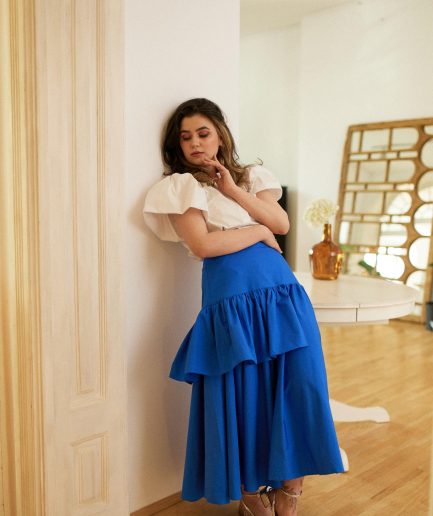 Fustă Bujor Albastru