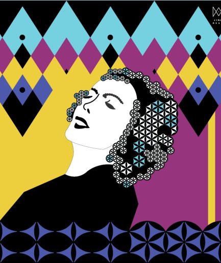 Eşarfă „Pasărea măiastră” Multicoloră - 68 cm