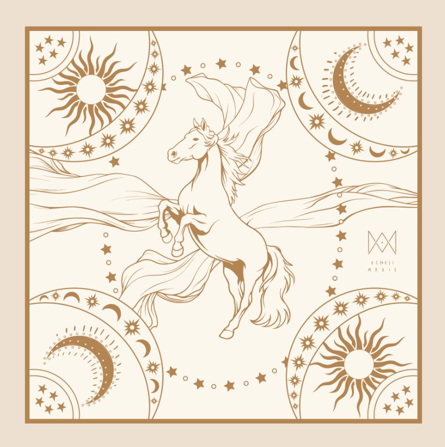 Eşarfă Magical Memory Beige - imagine 3