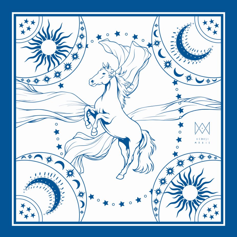 Eşarfă Magical Memory Blue - imagine 3